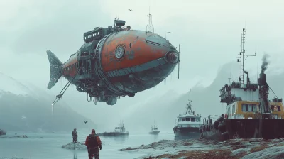 Dystopian Underwater Scene