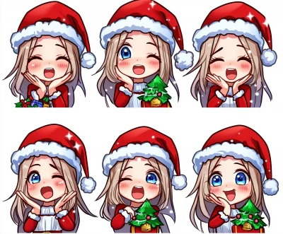 Christmas Chibi Emotes Bundle