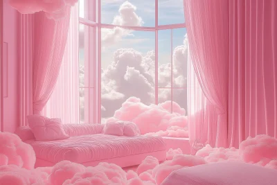 Dreamy Pink Room Interior