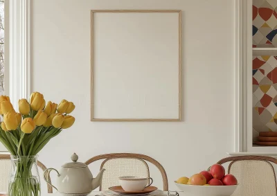 White Dining Room Corner