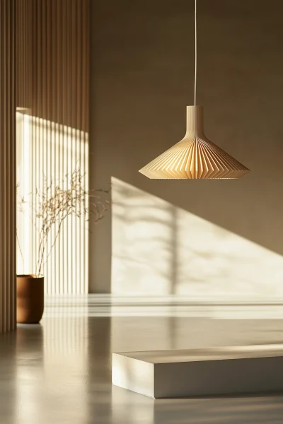 Modern Architecture Project Scene with Lamp