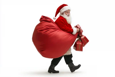 Santa Claus Carrying Presents