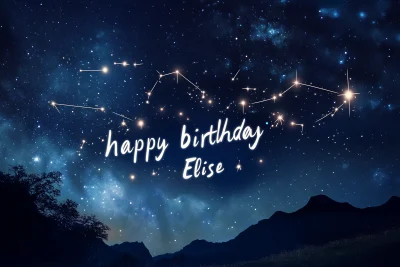 Star Constellation Birthday Message