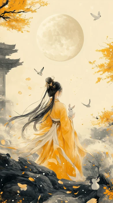 Chinese Moon Festival Illustration