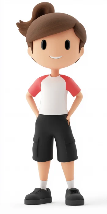 Digital 3D Character Illustration of a High