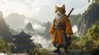 Cinematic Cat Warrior