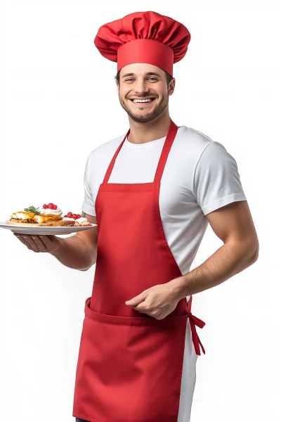 Smiling Chef in White Chef Hat