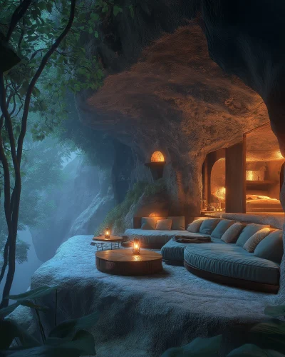 Luxury Cozy Cave Interior