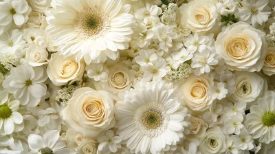 Serene White and Cream Flower Arrangement