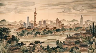 Shanghai Cityscape Painting