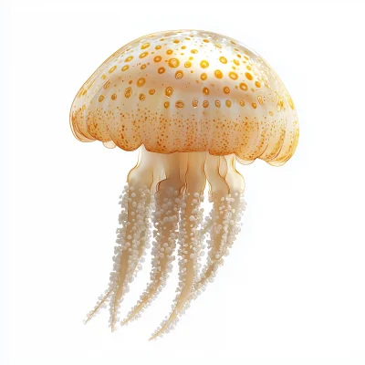 Jellyfish on White Background