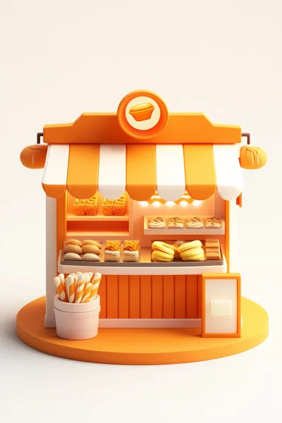 Cute Cartoon 3D Miniature Illustration