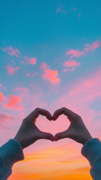 Heart Sign at Sunset