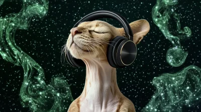 Animal with Headphones