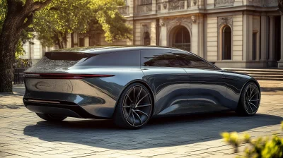 Luxury Electric Concept Wagon on the Street