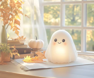 Fluffy Halloween Ghost Doll