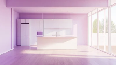 Pastel Lavender Kitchen