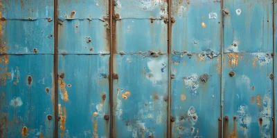 Old Blue Metal Wall Texture