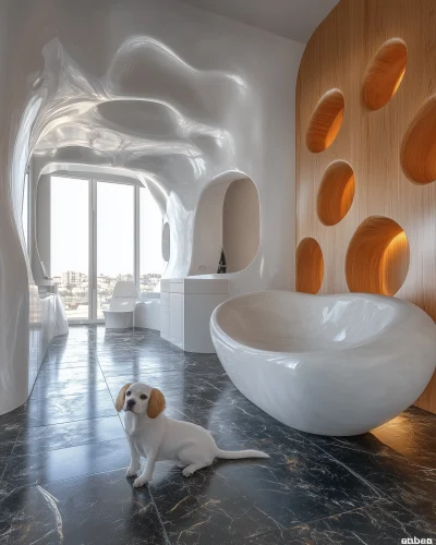 Luxurious Pet Grooming Salon Interior