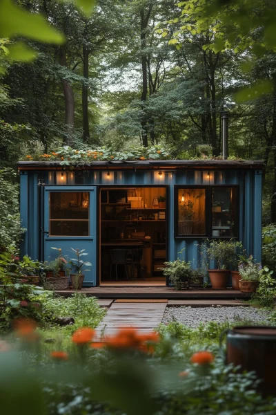 Cozy Container Home in a Garden