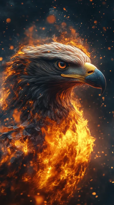 Eagle made of fire