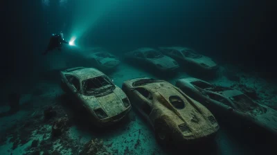 Abandoned Luxury Cars on the Ocean Floor