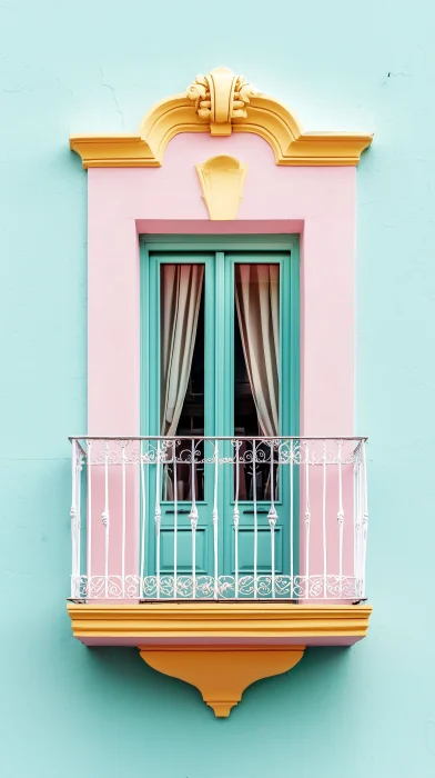 Minimalist Pastel Pink Wall and Window