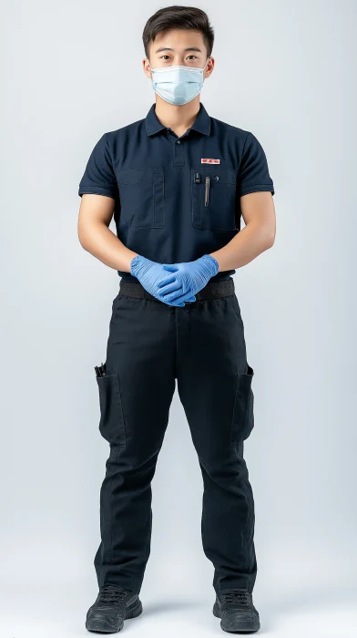 Chinese Man in Workwear