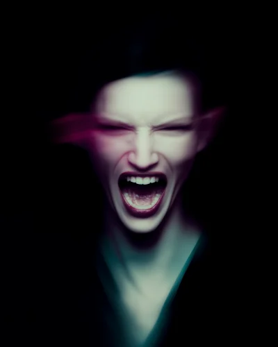 Screaming Woman Portrait