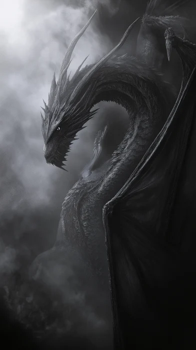 Gothic Fantasy Dragon Illustration