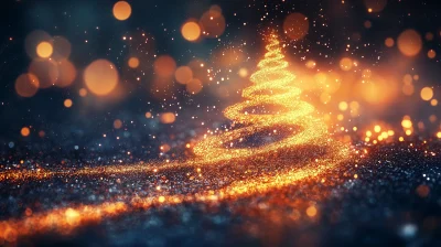 Sparkling Abstract Christmas Tree