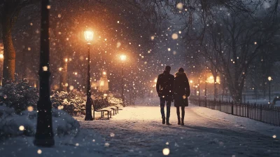 Winter Love Stroll in the Park