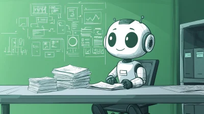 Artificial Intelligence White Collar Worker Robot