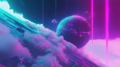 Glitched Neon Stratosphere