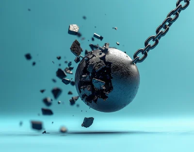 Broken Steel Ball Illustration