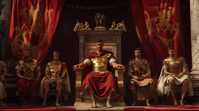 Emperor of Rome on Throne