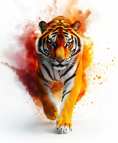 Colorful Smoke Tiger