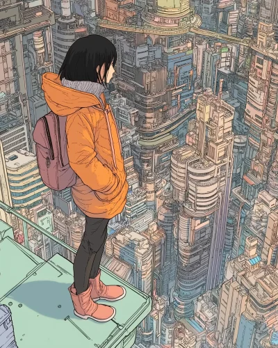 Miyoko Ito in Moebius Style