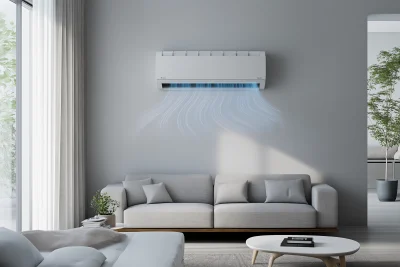 Modern Air Conditioning Unit on Wall