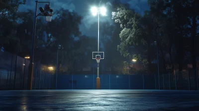 Epic Night Basketball Court