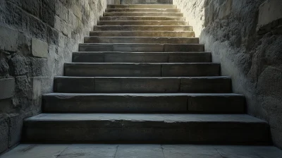 Medieval Castle Concrete Steps