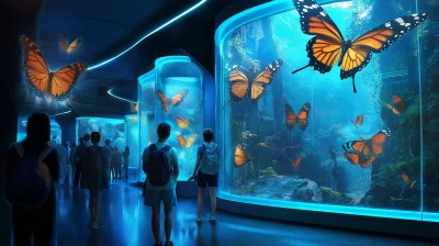 Futuristic Butterfly Exhibition Hall