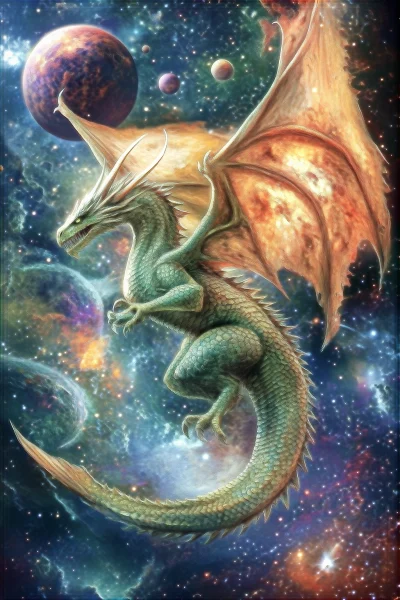 Majestic Dragon in Interstellar Space