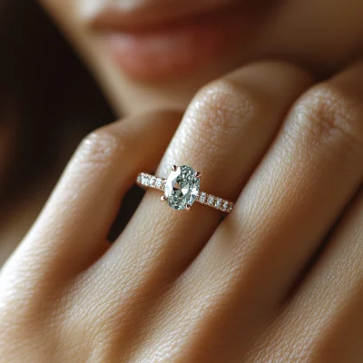 Emerald Cut Moissanite Ring