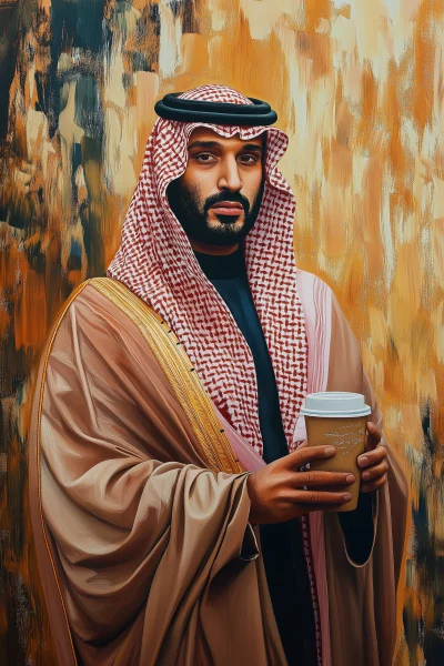 Saudi Man with Coffee