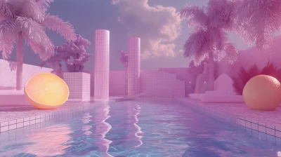 Vaporwave Poolcore Aesthetic