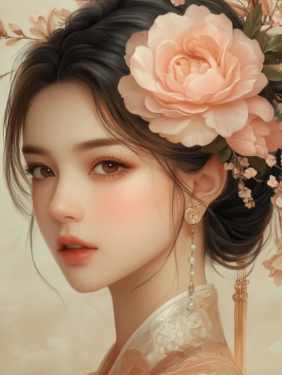 Chinese Style Digital Art Illustration