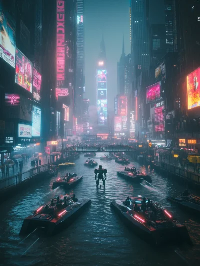 Futuristic Manhattan Canals