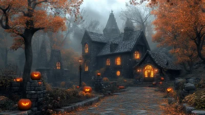 Halloween Castle Cozy Night