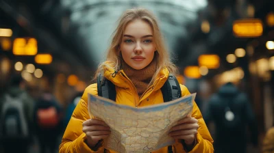 Traveler at Train Station